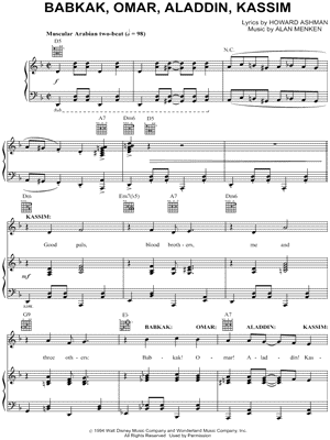 Babkak, Omar, Aladdin, Kassim