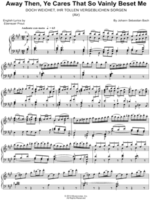 Away Then, Ye Cares That So Vainly Beset Me