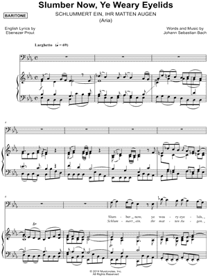 Slumber Now, Ye Weary Eyelids