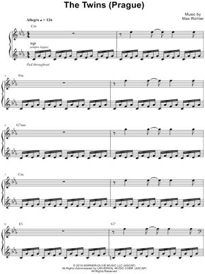 The Twins (Prague) by Max Richter - Sheet Music