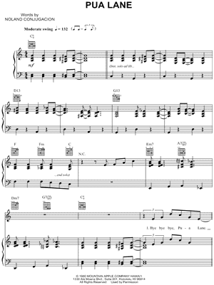 Pua Lane by Brother Noland - Sheet Music