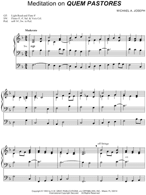 Meditation   On   "quem   Pastores''