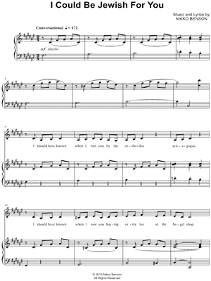 I Could Be Jewish for You