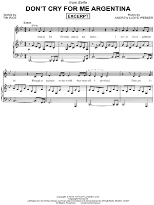 Don't Cry for Me Argentina