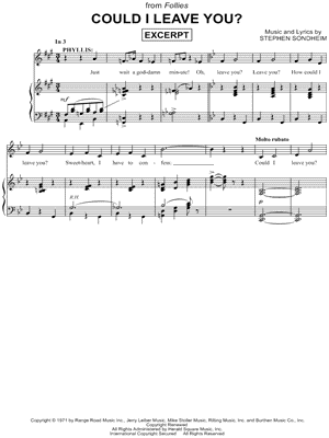 COULD I LEAVE YOU? from Follies - Sheet Music