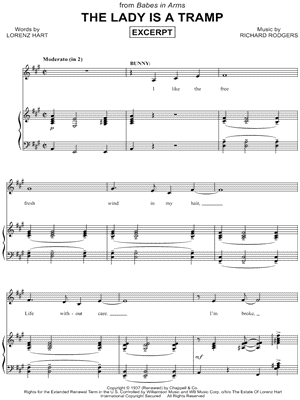 The Lady Is a Tramp from Babes in Arms - Sheet Music