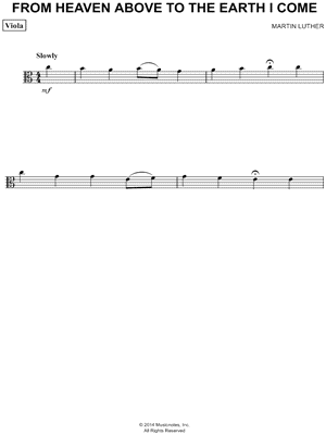 From Heaven Above To the Earth I Come