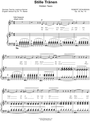 12 Gedichte, Op. 35: X. Stille Tränen