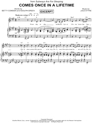 COMES ONCE IN A LIFETIME