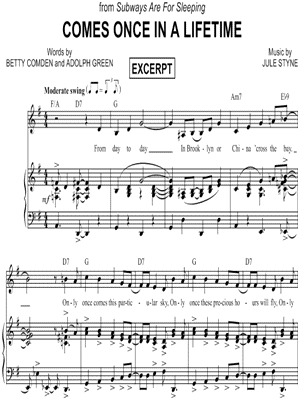 COMES ONCE IN A LIFETIME