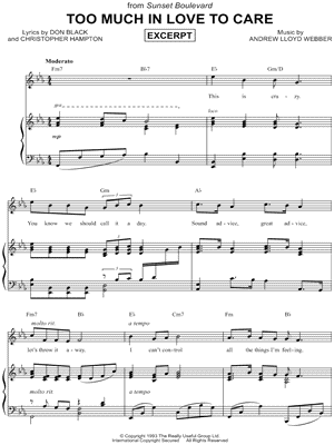 TOO MUCH IN LOVE TO CARE