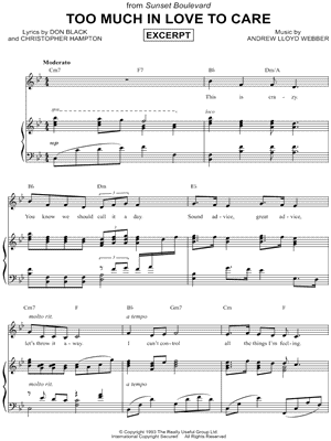 TOO MUCH IN LOVE TO CARE