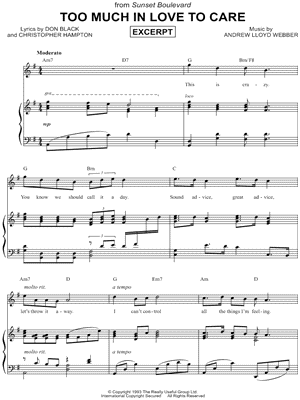 TOO MUCH IN LOVE TO CARE