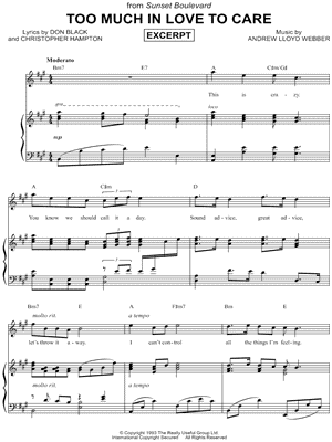 TOO MUCH IN LOVE TO CARE