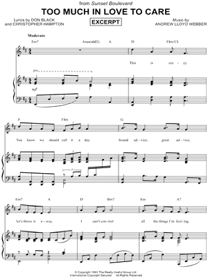 TOO MUCH IN LOVE TO CARE