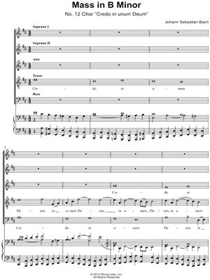 Mass in B Minor: II. Credo: 1. Credo in unum Deum