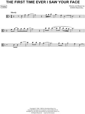 The First Time Ever I Saw Your Face