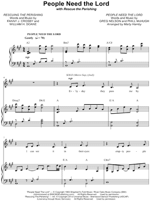 People Need the Lord (with Rescue the Perishing)