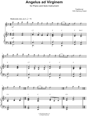 Angelus ad Virginem - Piano Accompaniment