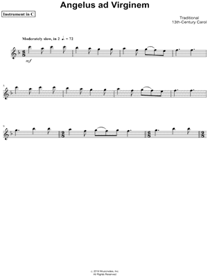 Angelus Ad Virginem - C Instrument