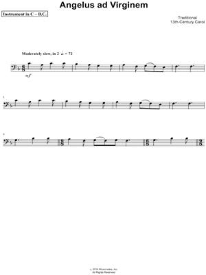Angelus ad Virginem - Bass Clef Instrument
