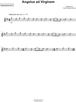 Angelus ad Virginem - Eb Instrument