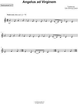 Angelus ad Virginem - F Instrument