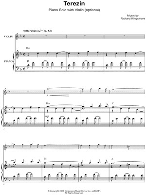Terezin by Richard Kingsmore - Sheet Music