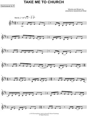 Take Me to Church - F Instrument