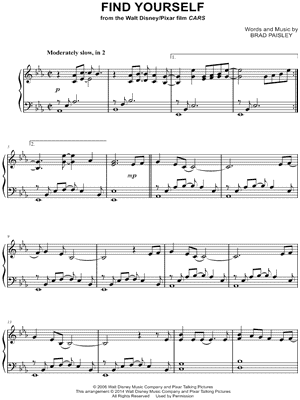 Find Yourself by Brad Paisley - Sheet Music