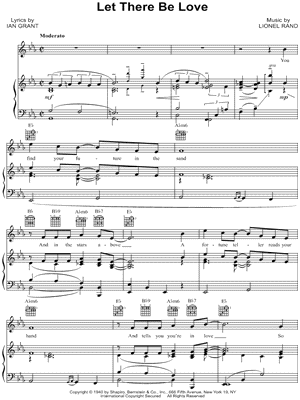 Let There Be Love by Lionel Rand - Sheet Music