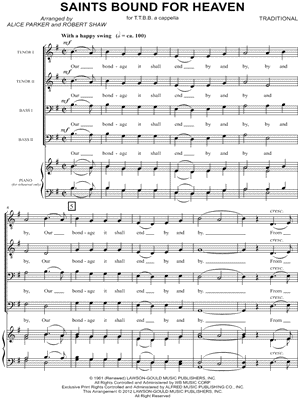 Saints Bound for Heaven by Robert Shaw - Sheet Music