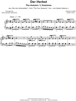 Autumn from The Four Seasons, Op. 8, No. 3 (Allegro - Theme)