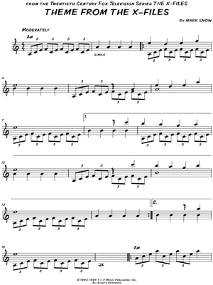 Theme from the X-Files from The X-Files - Sheet Music