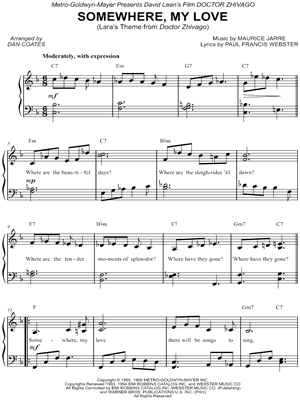 Somewhere, My Love (Lara's Theme from Doctor Zhivago)
