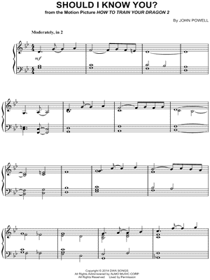 Should I Know You? from How to Train Your Dragon 2 - Sheet Music
