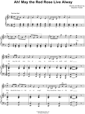 Ah! May the Red Rose Live Alway