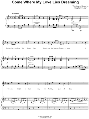 Come Where My Love Lies Dreaming