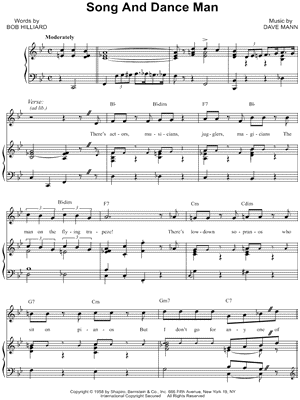 Song And Dance Man by David Mann - Sheet Music