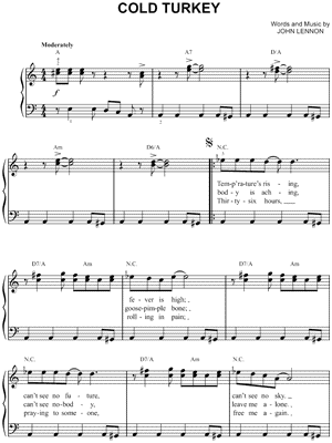 Cold Turkey by John Lennon - Sheet Music