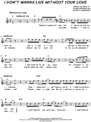 I Don't Wanna Live Without Your Love