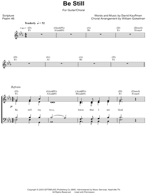 Be Still by David Kauffman - Sheet Music