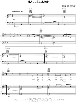 Hallelujah by Michael McDonald - Sheet Music
