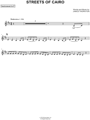 Streets of Cairo - F Instrument