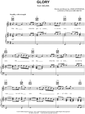 Glory by John Legend - Sheet Music