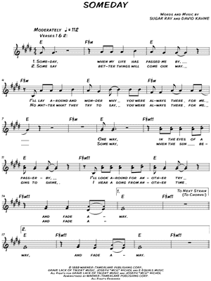 Someday by Sugar Ray - Sheet Music