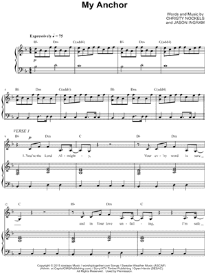 My Anchor by Passion - Sheet Music