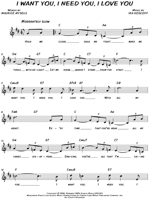 I Want You, I Need You, I Love You