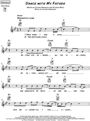 Dance With My Father by Luther Vandross - Sheet Music