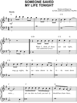 Someone Saved My Life Tonight